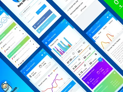 Baby Health App baby chart dashboard feed feeding fitness app health app login mobile app