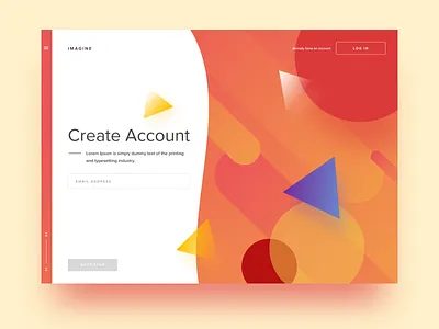 Create Account (Figma) account colorful figma geometric gradients material red sign up