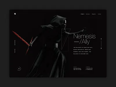 Nemesis - online magazine branding visual design
