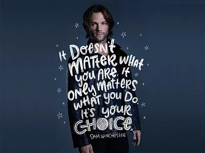 Supernatural Lettering adobe design fanart hand lettering illo illustration lettering letters supernatural surface wacom