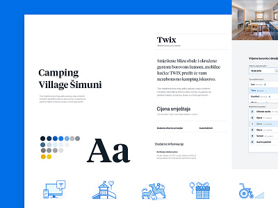 Styleguide Šimuni Website Part 1 camping croatia guide layout sea style styleguide ui web website