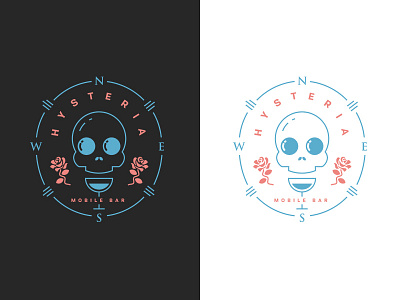 Hysteria Mobile Bar branding case study dribbble icon logo logo design pro process shot vintage wip