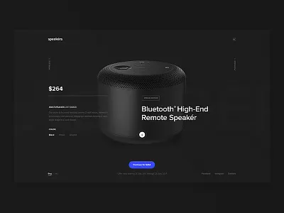 Bluetooth Speakers landing concept clean headphones home landing page minimal speakers user interface ux web design website