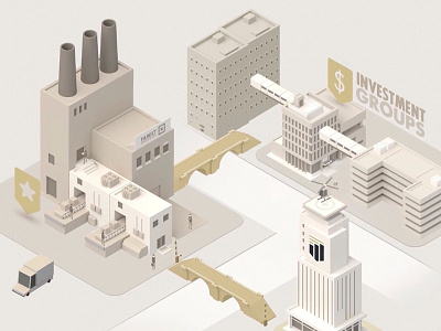 Bridge Fund by EFM Capital 3d animation art direction bridge fund business efm capital enterprise family investment isometric money