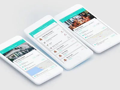 Restaurant Listing & Details Page Design with Deals/Offers clean deals design flat design illustration list listing screen material design minimal modern offers restaurant