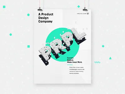 PRPL Poster Explorations brand green poster swiss type