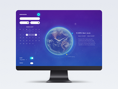 Reminder Concept concept design earth note remind schedule task uiux