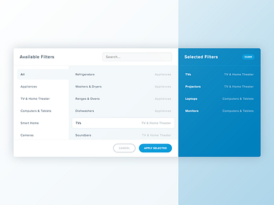 Complex Filter admin dashboard filter form grouping list modal search