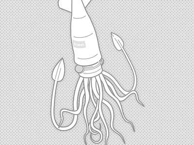 Kraken animal creature illustration kraken krakken ocean squid vector