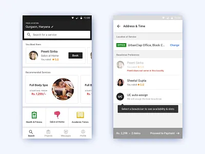 Rebook your favorite pros app card design flat home icon illustration ui ux