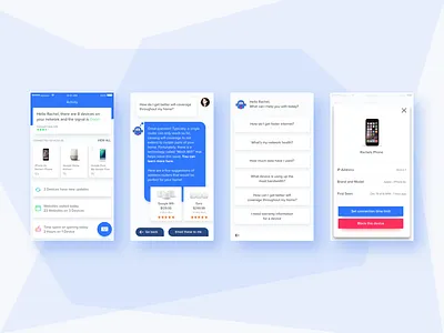 Obvy Home IT Assistant app assistant chatbot concierge ios luma material mobile obvy ui wifi