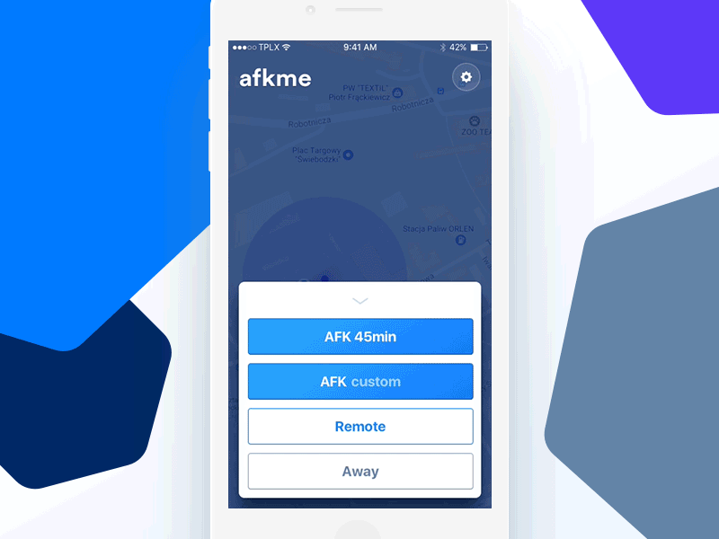 afkme - Hackaton app afk app hackaton interface ios mobile ui