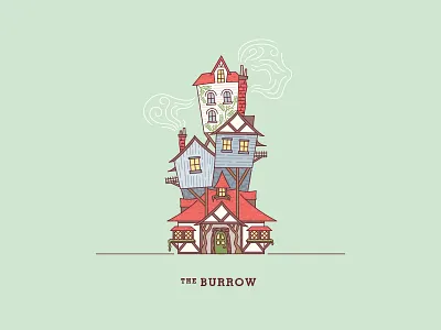 The Burrow burrow harry home house jk potter rowling weasley