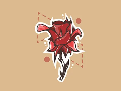 Red Rose adobe clean dribbble dribbble debut fun icon illustrator photoshop red rose shot
