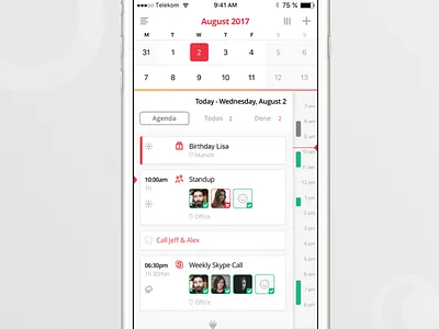 Calendar. Todos. Timeline. agenda calendar gtd productivity simple time timeline today todos