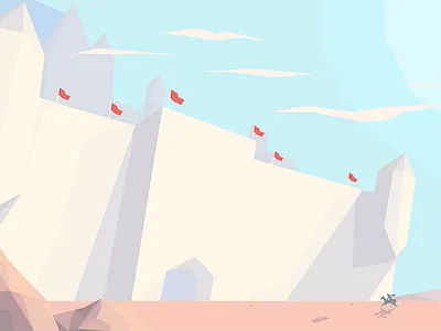 Burg attack on titan burg castle concept dessert illustration landscape low poly rothenburg