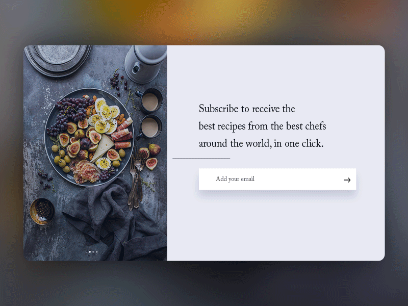 Subscribe blur email gif header landing modal subscribe ui ux web