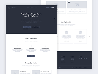 ForGravity - Hi-Fidelity Wireframes dark design fidelity homepage mockup ui ux wireframes