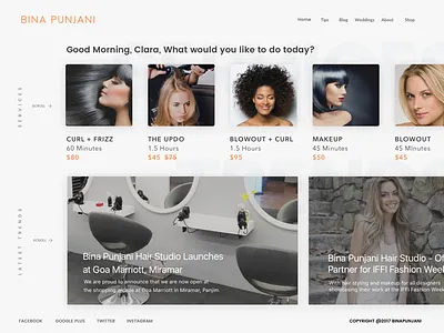 Salon Booking iPad App appointment booking designway salon ui