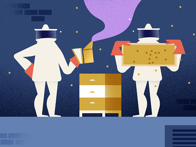 The Urban Beekeepers | part 02 beekeepers bees character design honey illustration urban farming