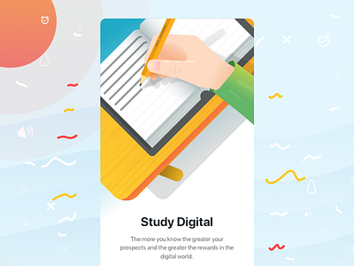 Study Digital - on boarding screen digital on boarding study ui user interface visual world