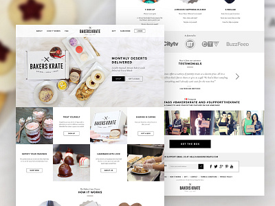 Fresh redesign for a Baker subscription website baker beautiful box clean crate delivery design minimal monthly professional subscription web