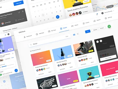 Dashboard - Project Panel account calendar dashboard graphs payment plans profile project settings task tracking user management