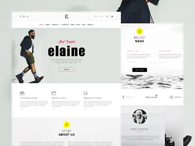 Elaine - WordPress Template about us article blog landing page services shop template wordpress