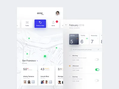 avsc. 6 app flat ios minimal mobile ui ux white