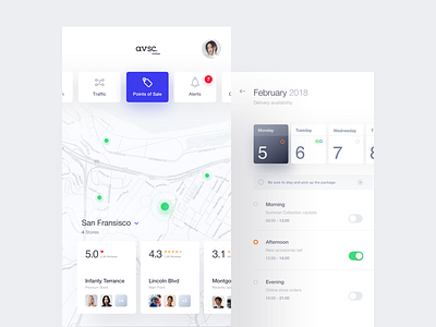 avsc. 6 app flat ios minimal mobile ui ux white