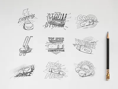 Cars 3 Licensing Sketches cars licensing sketch