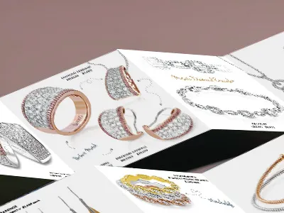 Simon G. Fashion LookBook booklet bridal brochure catalog fashion jewelry