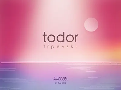 Hello Dribbble - 31 Jul 2017 dribbble hellodribbble sunset