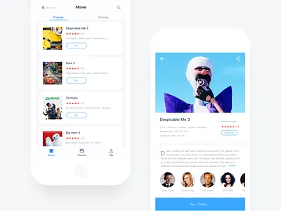 Movie APP app application cinema ios mobile movie select ticket