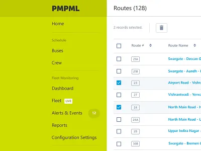Records View in List & Map application layout list web