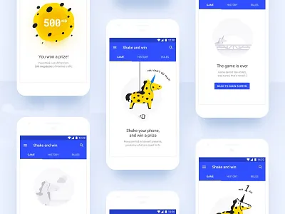 Shake the Ponycorn android app blue game horse illustration mobile pony shake unicorn win