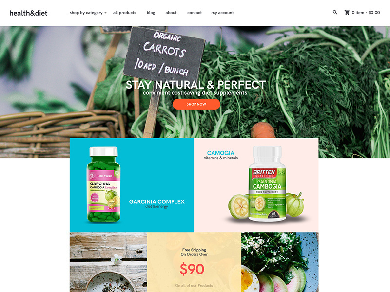Example of [Sample] Shopify Template for dietary supplements
