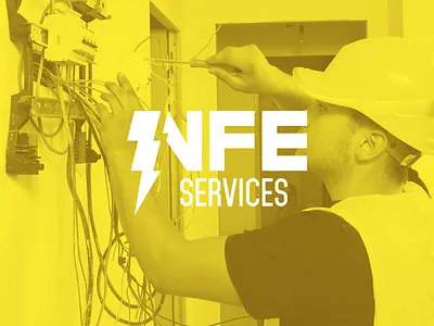 NFE Services - Logo Design cathal cathalokane cathalokaneinfo design electric electrician lightning logo nfe services
