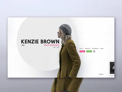 DailyUI #006 - Profile 005 dailyui design challenge dribbble profile ui