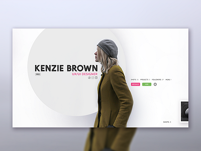 DailyUI #006 - Profile 005 dailyui design challenge dribbble profile ui