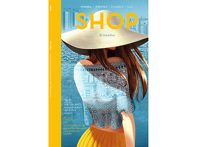 Istanbul beauty cover drawn editorial elegant hair hat illustration retail retro vintage woman