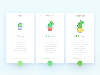 Daily UI #030 Pricing 030 app cactus dailyui illustration mobile pricing ui ux