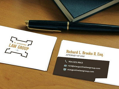 St. Augustine Law Group Business Cards branding business cards identity design law legal logo print promotional products