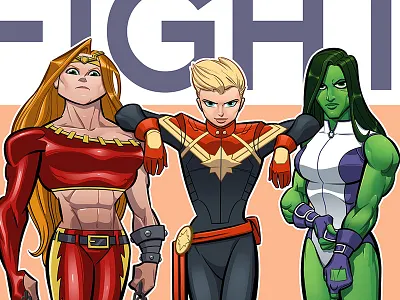 Fight Like a Girl marvel superheroes women