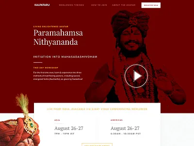 Inner Awakening Landing Page clean conference design layout motivational red speaker ui ux web webinar