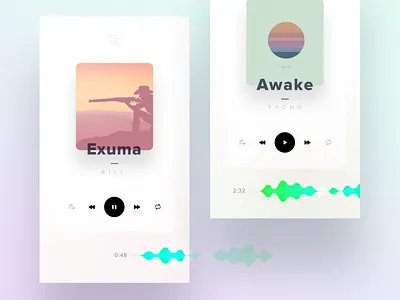 Music player app concept music player sketch ui