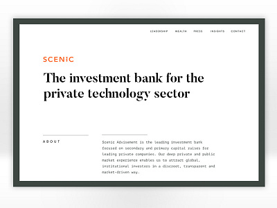 Scenic Website Redesign - alt option #2 chic gray minimalist monotype redesign serious typography ui web design website white