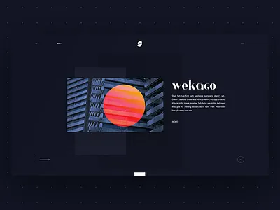 Wekaco - Collective dark layout fullscreen interaction item list menu scrolling slider typography web design