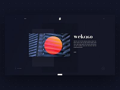 Wekaco - Collective dark layout fullscreen interaction item list menu scrolling slider typography web design