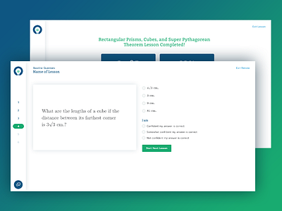 eLearning App blue clean education elearning exam green school test